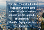 Frankfurt no to BDS business