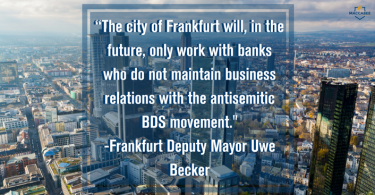 Frankfurt no to BDS business