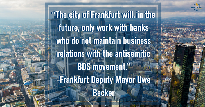 Frankfurt no to BDS business