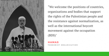 Hamas expresses support for BDS… Again