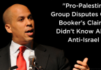 _Pro-Palestinian_ Group Disputes Cory Booker’s Claim He Didn’t Know About Anti-Israel Sign