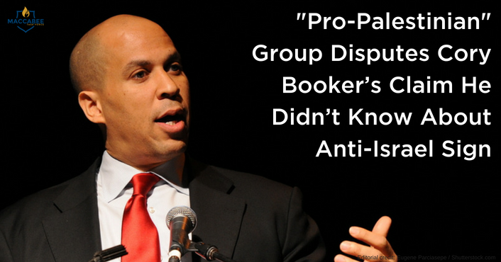 _Pro-Palestinian_ Group Disputes Cory Booker’s Claim He Didn’t Know About Anti-Israel Sign