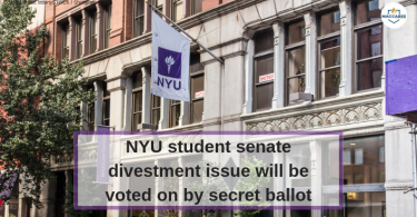 NYU student senate divestment issue will be voted on by secret ballot