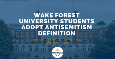 WAKE FOREST UNIVERSITY STUDENTS ADOPT ANTISEMITISM DEFINITION DENOUNCE DENIAL OF JEWISH SELF-DETERMINATION